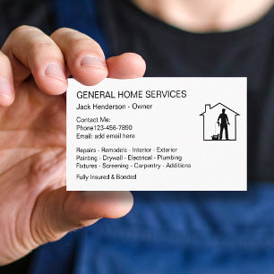 Home Services Handyman Business Card Design