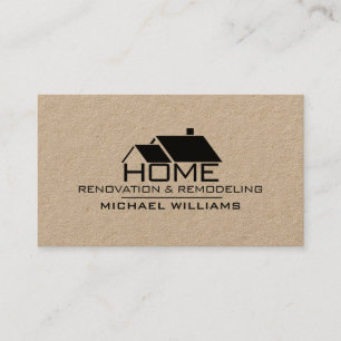 Home services house inspired business card