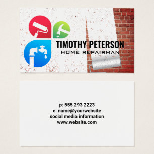 Home Services Painted Red Brick Wall