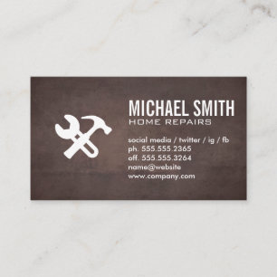 Home Services Repair Brown Texture Background Business Card