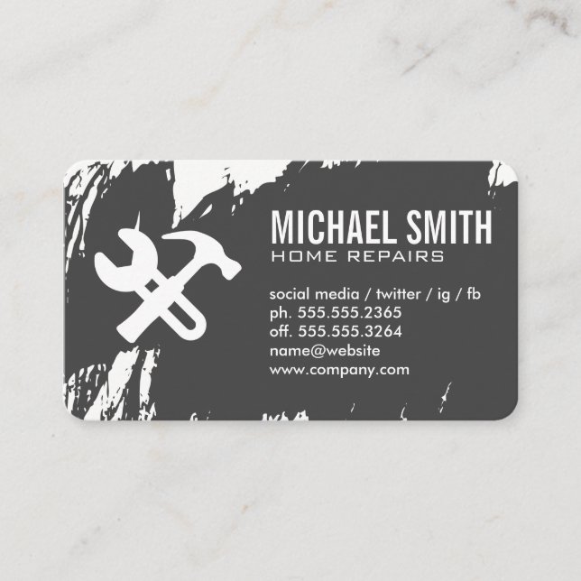 Home Services  Repair Business Card (Front)