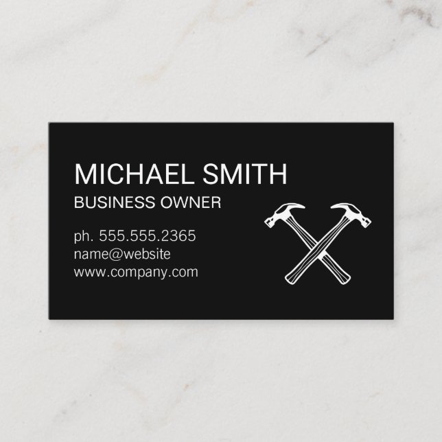 Home Services Repair | Hammers Business Card (Front)