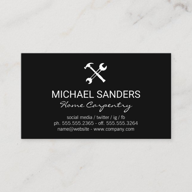 Home Services Repair | Hardware Tools Business Card (Front)
