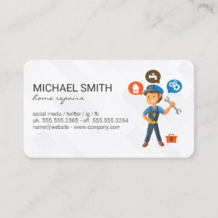 Home Services Repair Hardware Tools Handy Man Business Card