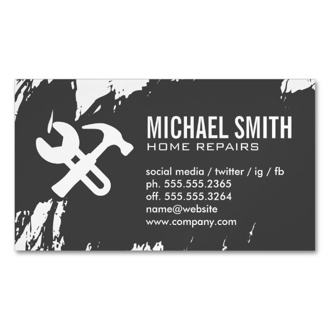 Home Services  Repair Magnetic Business Card (Front)