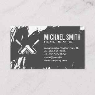 Home Services Repair Paint Rollers Business Card