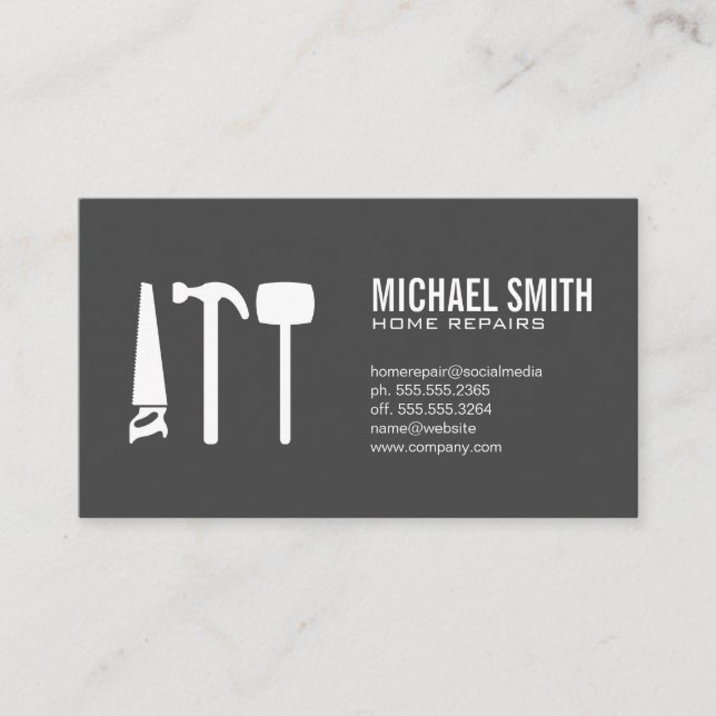 Home Services  Repair | Property Management Business Card (Front)