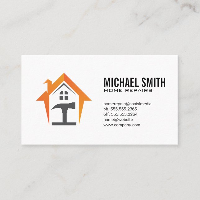 Home Services  Repair | Property Management Business Card (Front)