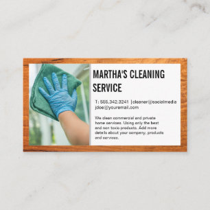 Home Services   Worker Cleaning Window Business Card