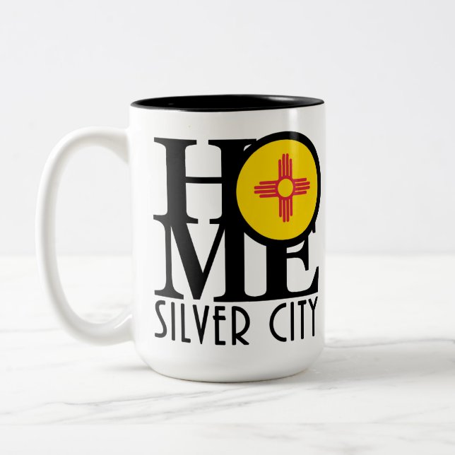 HOME Silver City New Mexico 15oz Two-Tone Coffee Mug (Left)