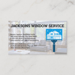 Home Squeegee Logo Window Services Business Card