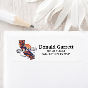 Home State California Retro Colour Address