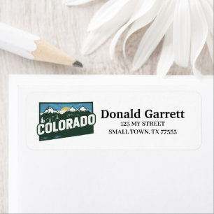 Home State Colorado Retro Colour Address
