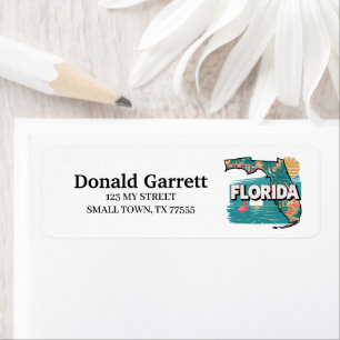 Home State Florida Retro Colour Address