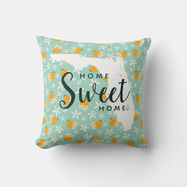 Home State Flower Florida Orange Blossom Throw Pil Cushion (Front)