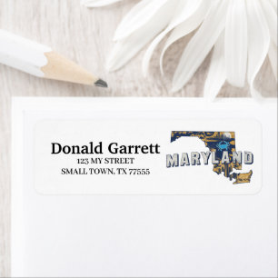 Home State Maryland Retro Colour Address