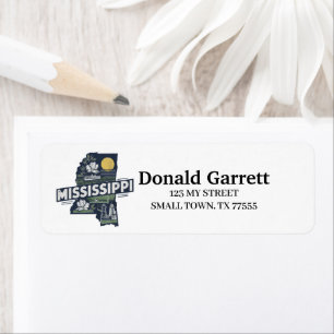 Home State Mississippi Retro Colour Address