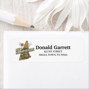 Home State New Hampshire Retro Colour Address