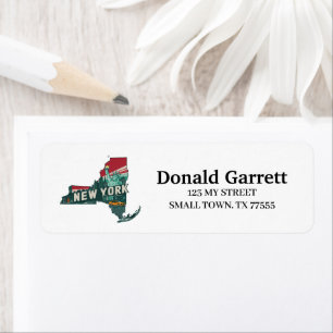 Home State New York Retro Colour Address