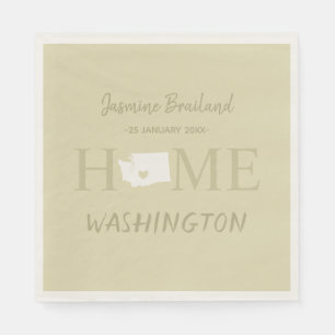 Home state of West Washington personlaize party Napkin