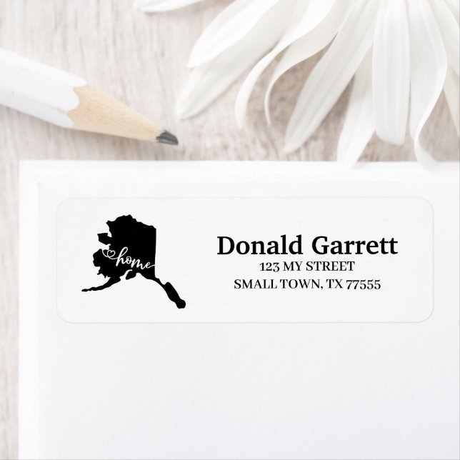 Home State Outline Heart Alaska Address (Insitu)