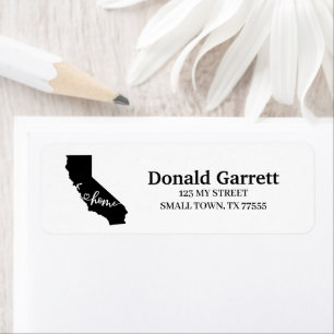 Home State Outline Heart California Address