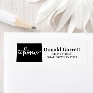 Home State Outline Heart Colorado Address