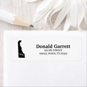 Home State Outline Heart Delaware Address