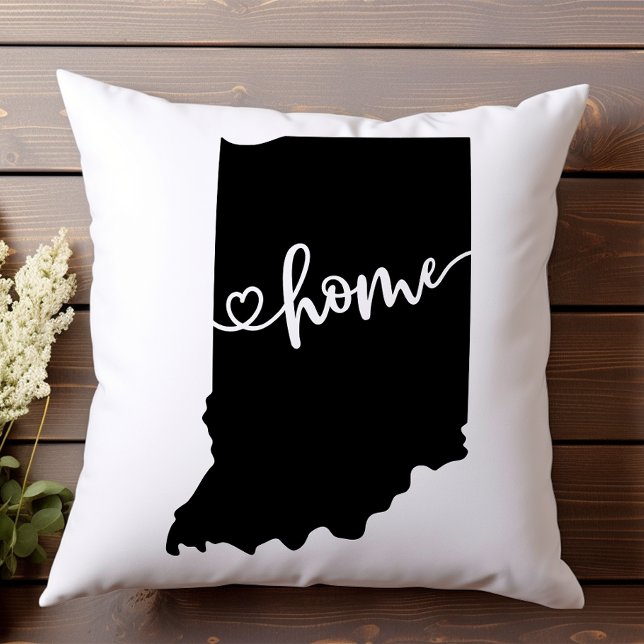 Home State Outline Heart Indiana  Cushion (Creator Uploaded)