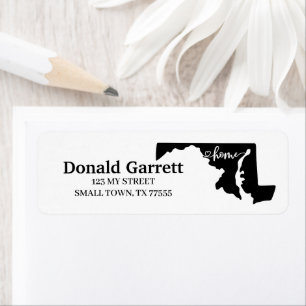 Home State Outline Heart Maryland Address