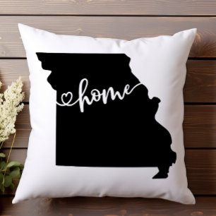 Home State Outline Heart Missouri Cushion