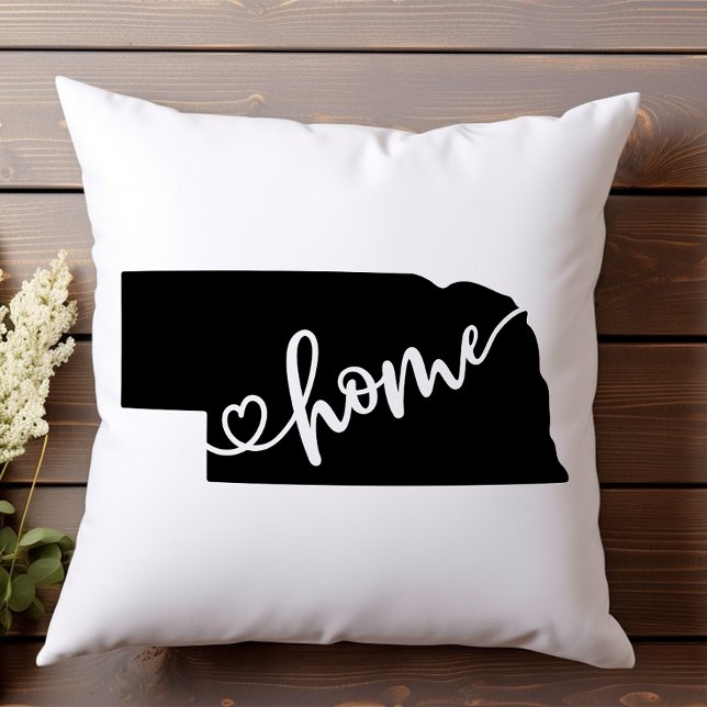 Home State Outline Heart Nebraska  Cushion (Creator Uploaded)