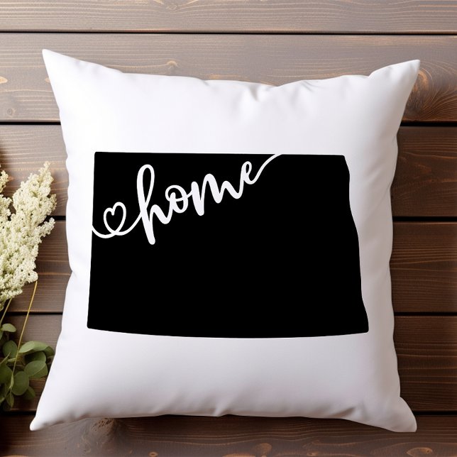 Home State Outline Heart North Dakota Cushion (Creator Uploaded)