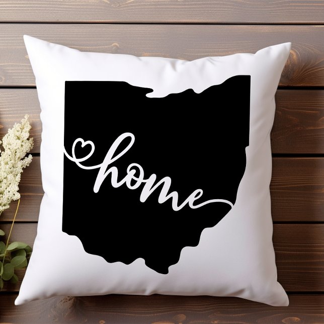 Home State Outline Heart Ohio Cushion (Creator Uploaded)