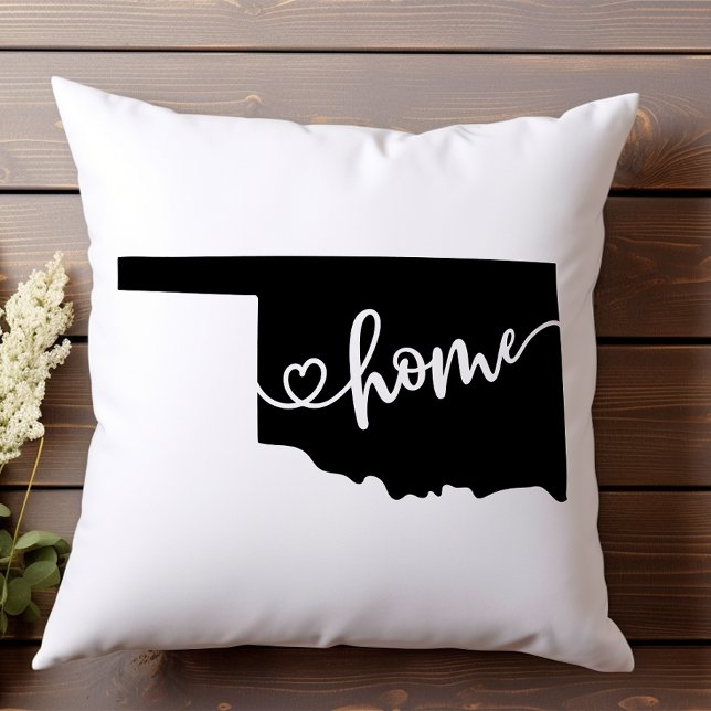 Home State Outline Heart Oklahoma Cushion (Creator Uploaded)