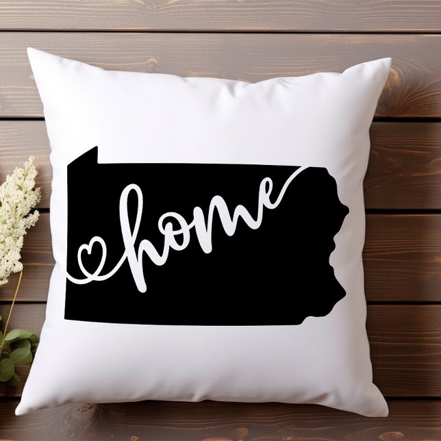 Home State Outline Heart Pennsylvania Cushion (Creator Uploaded)