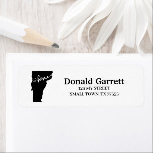 Home State Outline Heart Vermont Address