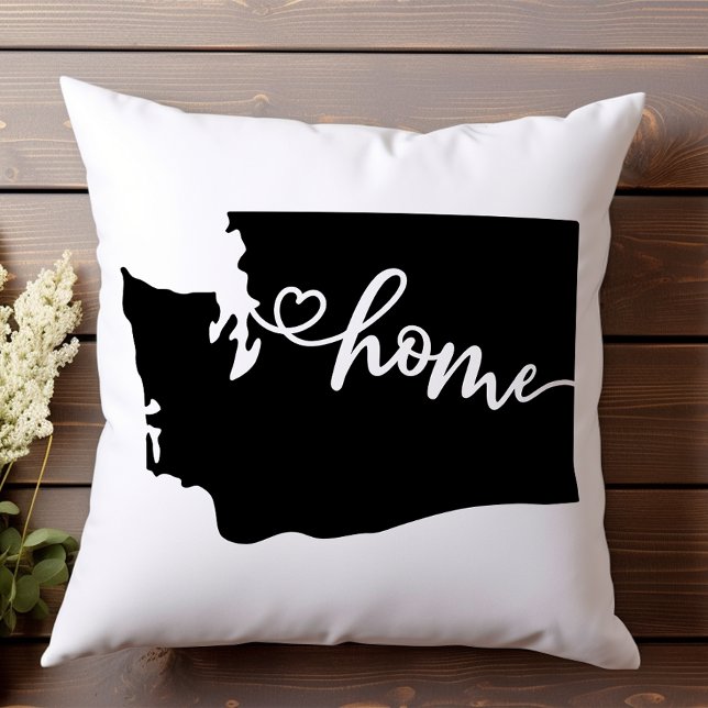 Home State Outline Heart Washington Cushion (Creator Uploaded)