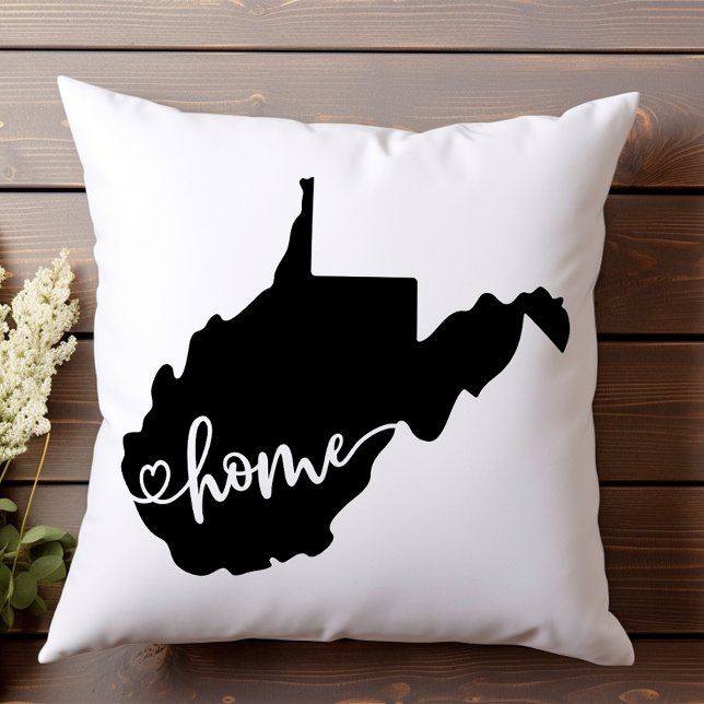 Home State Outline Heart West Virginia Cushion (Creator Uploaded)