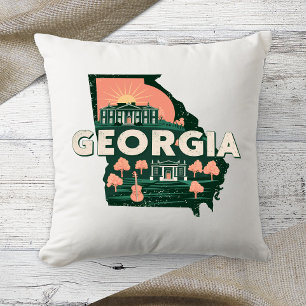 Home State Retro Colour Georgia Cushion