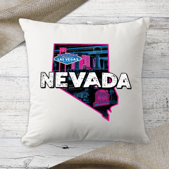 Home State Retro Colour Nevada  Cushion (Creator Uploaded)