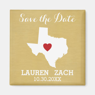 Home State Wedding Save the Date Texas Magnet