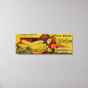 Home Sugar Corn LabelJay, ME Canvas Print