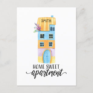 Home Sweet Apartment Moving Postcard