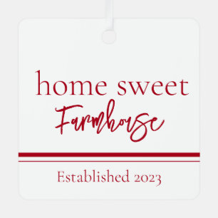 Home Sweet Farmhouse Established  Metal Tree Decoration