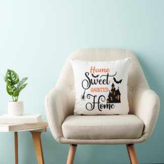 Home sweet Haunted Home Halloween  Cushion