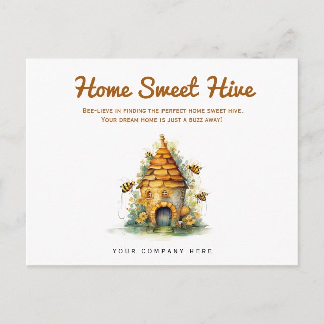 Home Sweet Hive Real Estate Farming Postcard (Front)