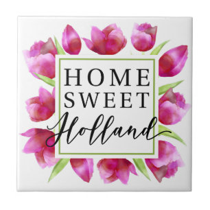 Home Sweet Holland: Pink Tulips Dutch Tulpen Gift Tile
