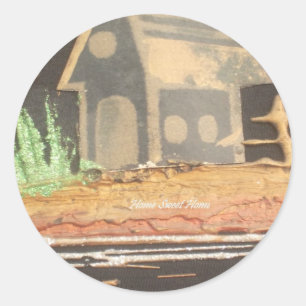 Home Sweet Home Art Print Classic Round Sticker