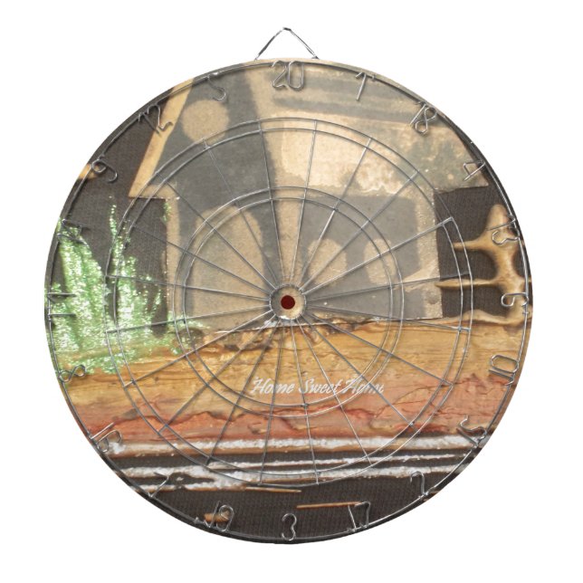 Home Sweet Home Art Print Dartboard (Front)